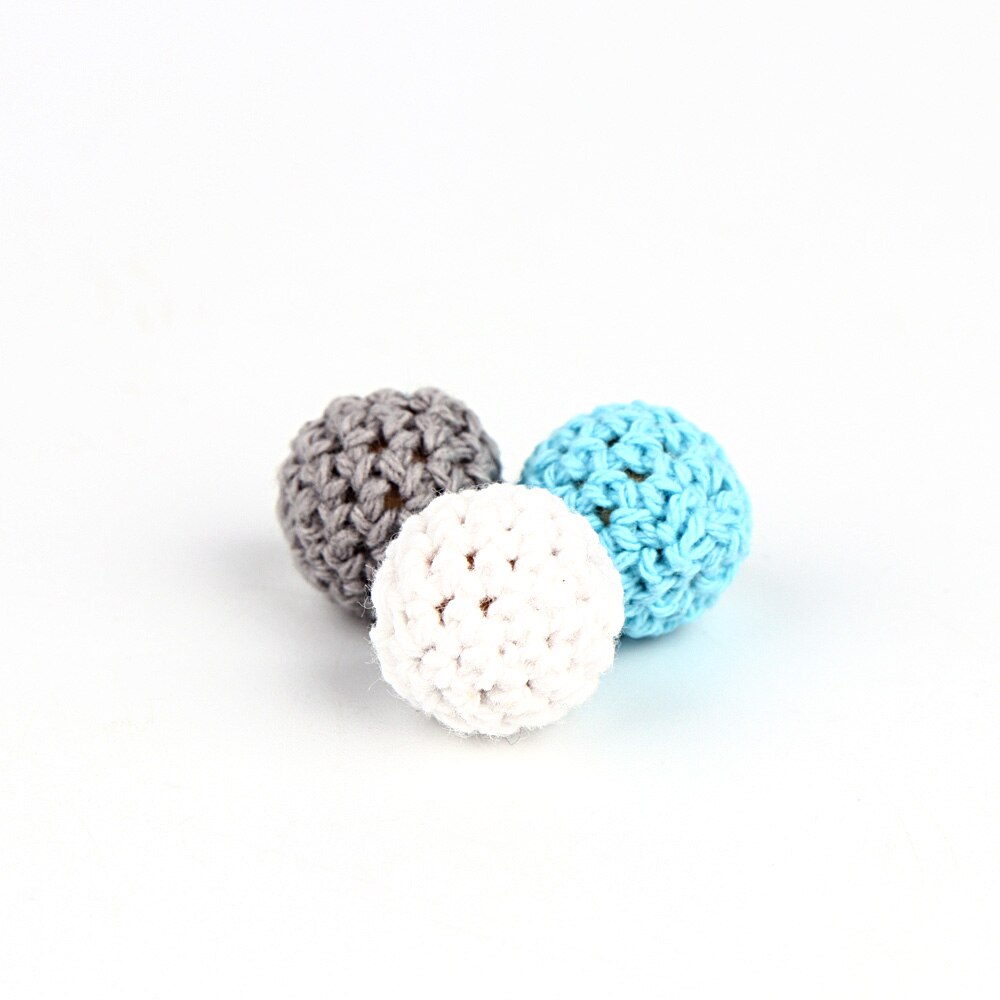 10 stücke holz Häkeln Perlen Ungiftig DIY Baby Zahnen Schmuck Halskette Anhänger Baby Beißring Spielzeug Natürliche Holz Perlen 20MM: B