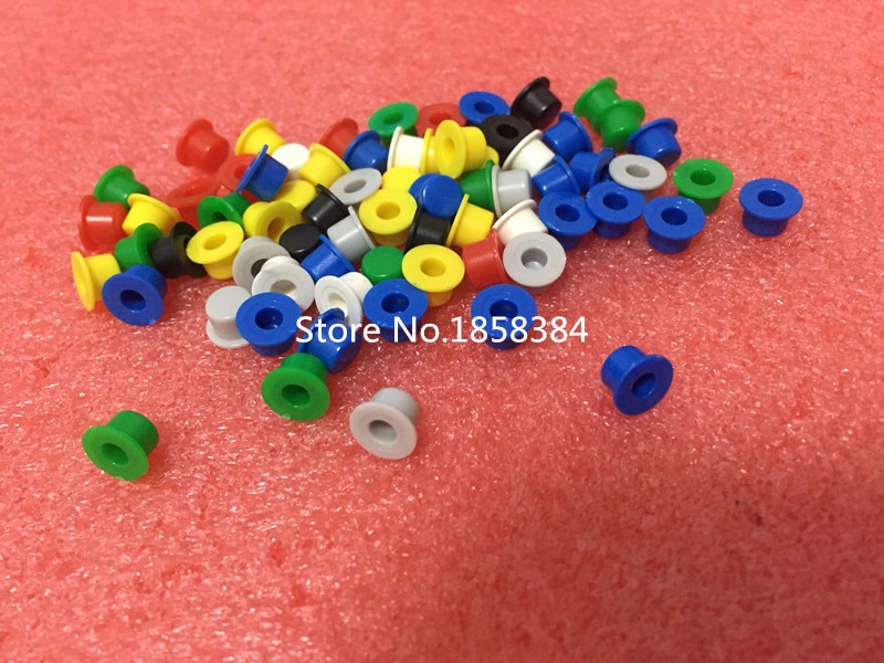 1000 stks/partij A101 Plastic Schakelaar Knop Caps Push Key Caps Multicolor Maat 4.5mm * 7.4mm Hoed Vorm (voor 6*6 Ronde Tact Switch)