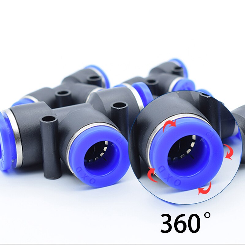 Pneumatic Fittings PET 4mm 6mm 8mm 10mm 12mm Air Water Hose Tube One Touch Straight Push-In Plastic Quick Connector Tube Fitting