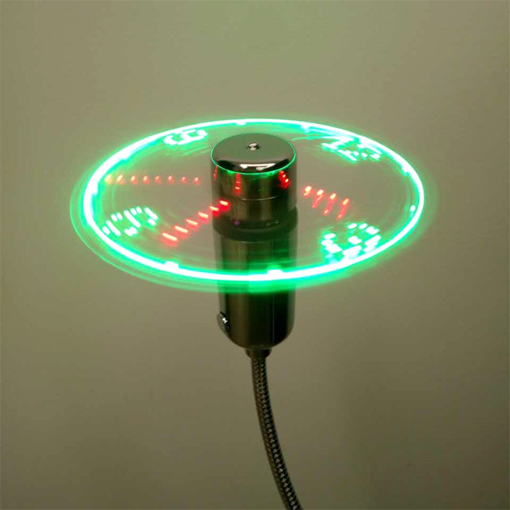 1PC Mini USB Gadget Flexible LED Light USB Time Fan Clock Desktop Clock Cool Gadget Time Display Novelty Lighting