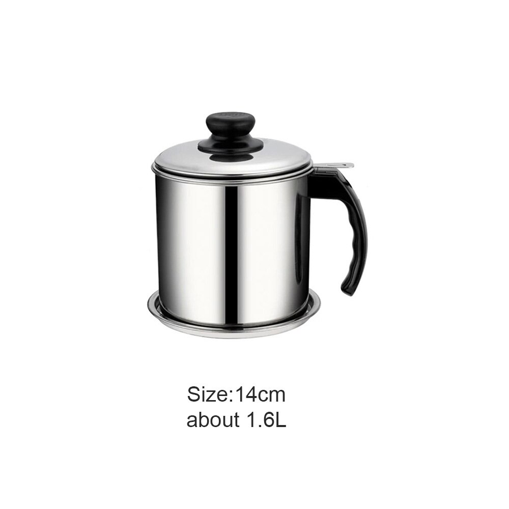 Bidon étanche 1,3l | Outil de cuisine, bouilloire séparateur de cuisson, poêle multifonction avec filtre stockage d'huile: Type3 1600ml