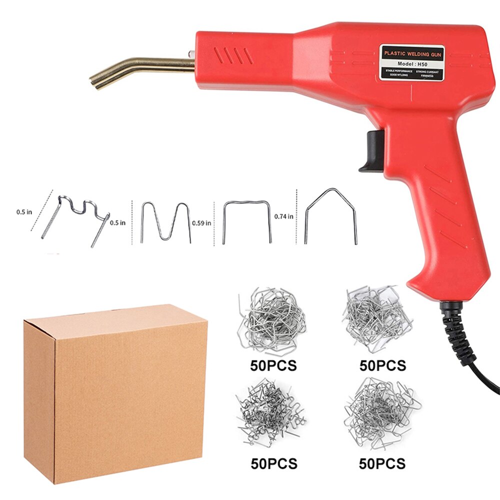50W Handheld Plastic Welding Machine Cordless Garage Tool Thermal Stapler PVC Portable Car Repair Welding Tool: 110V US plug / STYPE A200