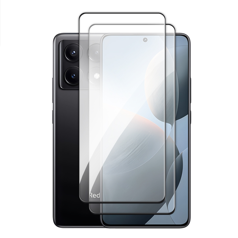 4in1 per POCO X6 pro 5G Vetro per POCO X3 X4 GT X5 X6 pro Vetro Temperato 2.5D Protezione Dello Schermo Della Copertura Completa per POCO X6 pro Pellicola: marina militare Blu / Bundle2