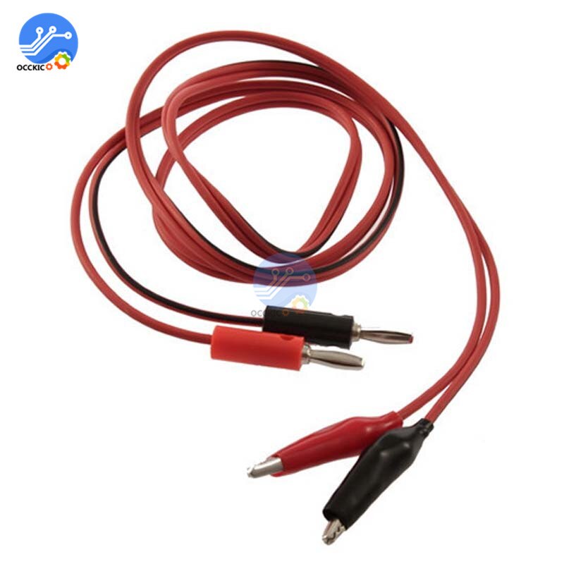 Pinza de plomo de prueba de cocodrilo a conector Banana, Cable de sonda de longitud: 1M