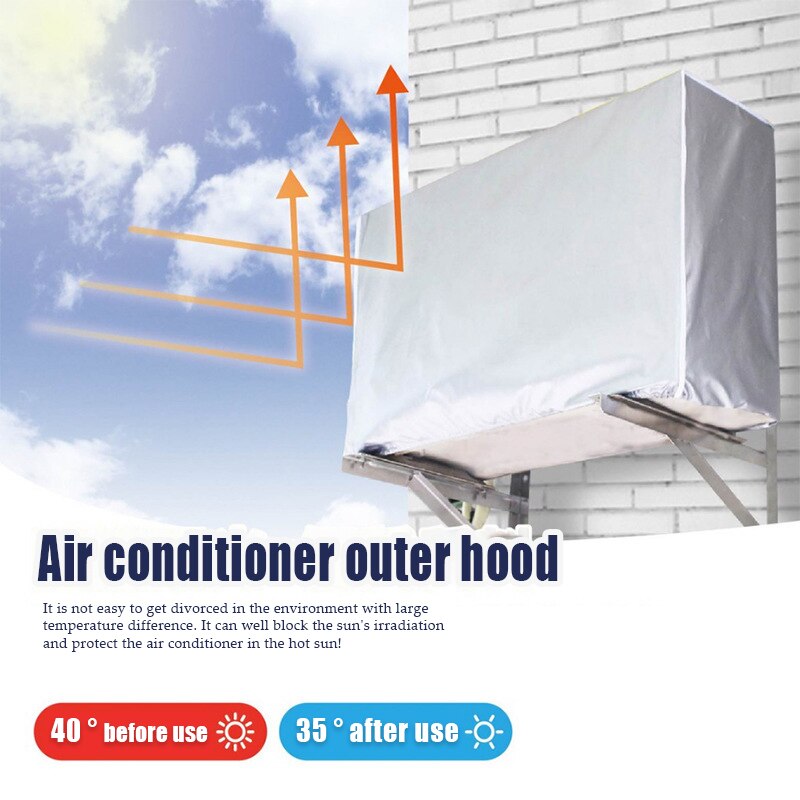 4 Maten Outdoor Airconditioning Cover Airconditioner Waterdichte Stofkap Wassen Anti-stof Anti-Sneeuw Regendicht Schoonmaken tas