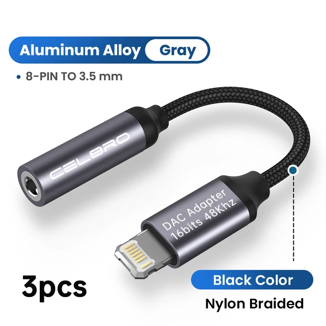 Do Iphone 15 14 13 L do 3,5 MM Kabel Aux Audio Do Iphone Adaptador 8pin do 3 5 MM Adapter gniazda słuchawkowego Do Iphone 12 11 XS X: YELLOW