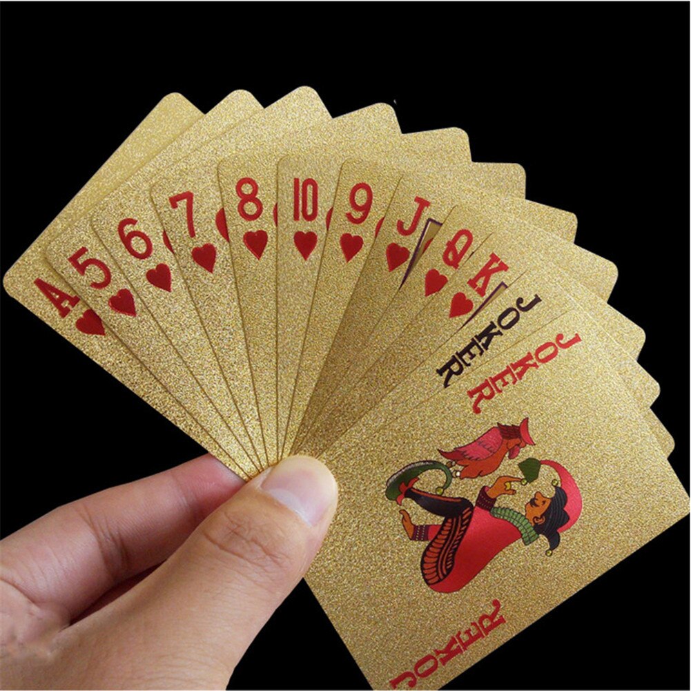 ON One Deck Gold Foil Poker Euros Style Plastic Poker Playing Cards Waterproof Cards Good Price Gambling Board Game