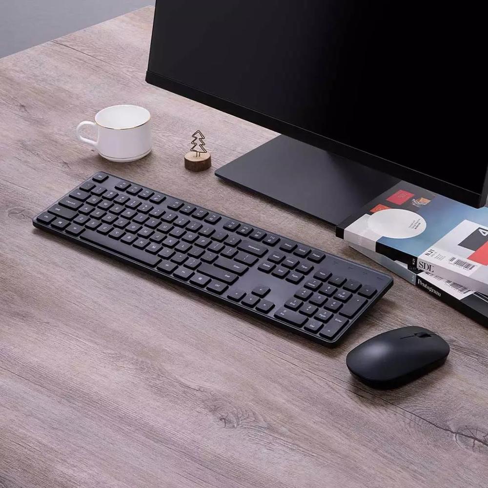 Xiaomi Mi Wireless Keyboard Mouse Set 104 Keys Keyboard 2.4 GHz Wireless Receiver 1000DPI Mouse Windows 10 Computer Accessories