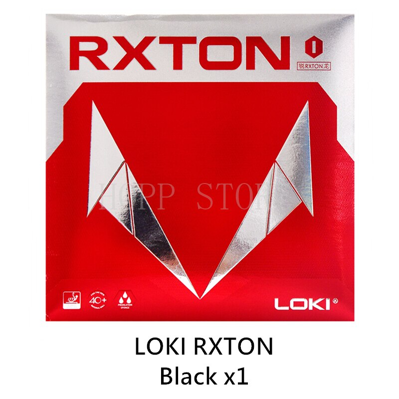 LOKI RXTON 1 Table Tennis Rubber Semi-sticky Fast Attack Original WANG HAO LOKI Ping Pong Sponge: 1x Black