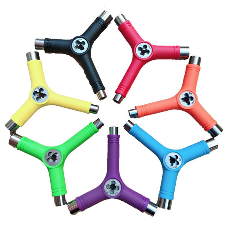 Universal tudo-em-um rolo skate chave reparação ferramenta forma y acessório multifuncional portátil com l tipo chave