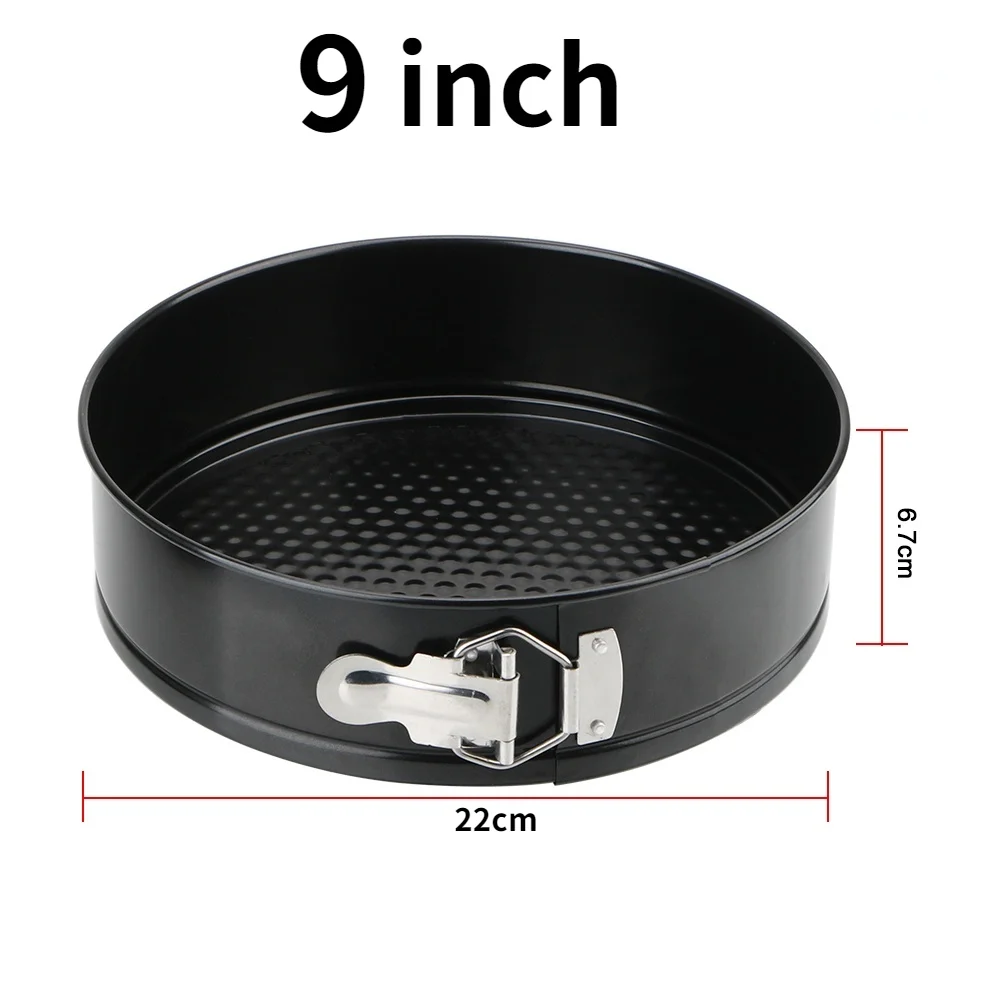 Removable Bottom Non-Stick Metal Bake Mould Round Cake Pan Bakeware Carbon Steel Cakes Molds Kitchen Accessories: Orange