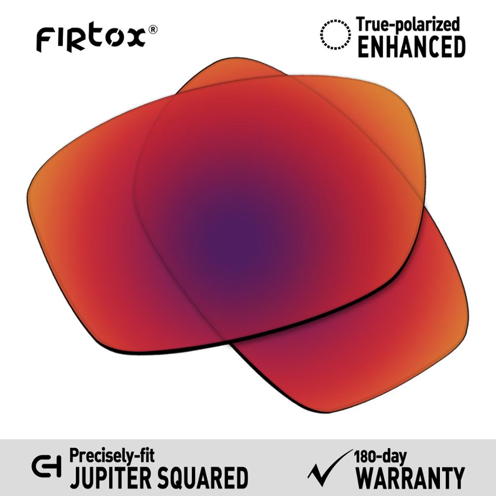 Firtox cierto UV400 lentes polarizadas de reemplazo para Oakley Jupiter cuadrado OO9135 gafas de sol (compatible solo lentes)-Varios: Purple Red