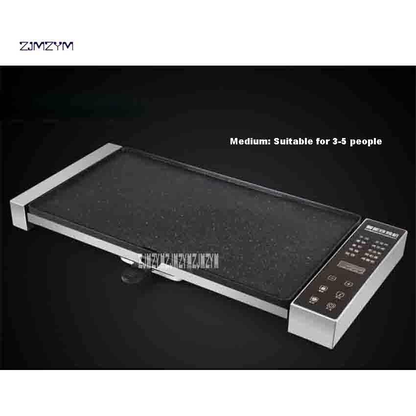 Gril électrique JP-05 ménage sans fumée poêle antiadhésive Teppanyaki Barbecue Machine 220V 1500W pour 3-5 personnes