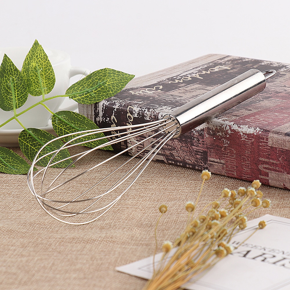 Mini Stainless Steel Handle Stirrer Practical Milk Cream Butter Whisk Mixer Cook Baking Whipping Tool Kitchen Bake Accessories