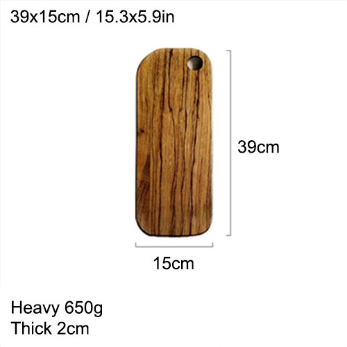 Cutting Board, Serving Board with Handles, Charcuterie Platter for Kitchen,Wood Rectangle Board for Pizza,Bread,Vegetables,Fruit: 39x15cm