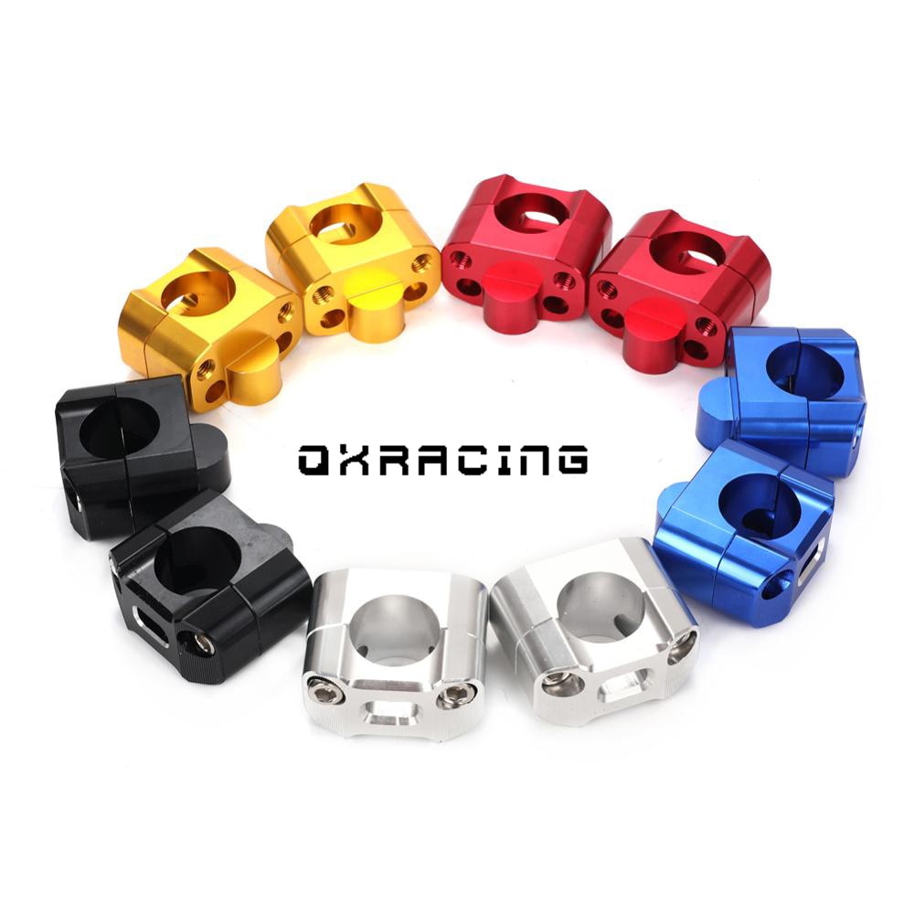 Motorcycle 1 1/8" CNC Aluminum Handlebar Risers 22mm Change 28mm Adjustable Fat Bar Clamps For Dirt Pit Bike ATV Quad