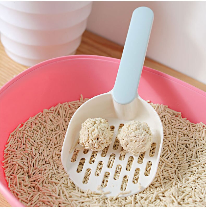 1 Pcs Oversized Cat Litter Shovel Pet Hit Color Large Grid Cat Feces Shovel Thickened Plastic Cat Litter Shovel TSLM1
