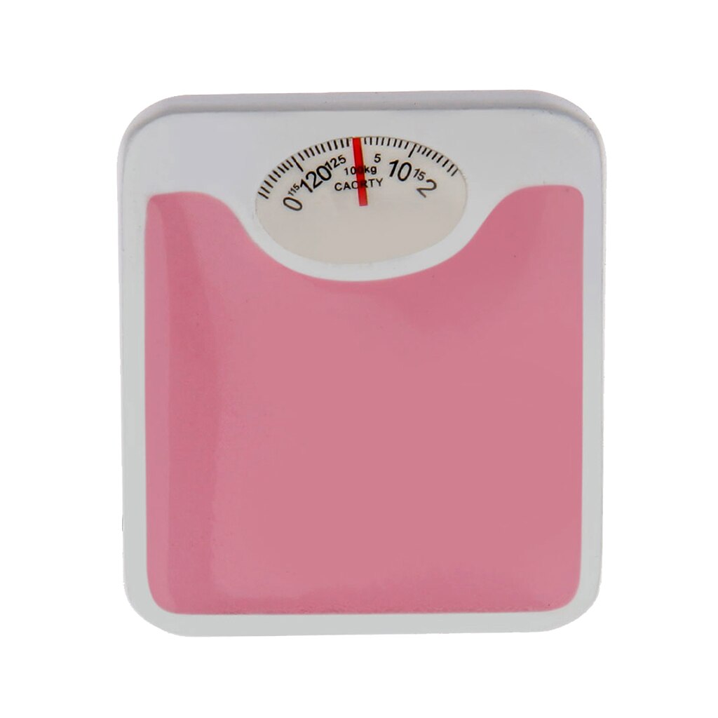 1:12 poppenhuis miniatuur roze weegschaal badkamer accessoires voor thuis