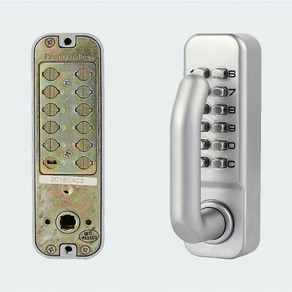 Mechanical Digital Push Button Door Lock Keyless Combination Code Lock 1 x Door Lock Front Panel 1 x 60mm Latch Manual Door Lock