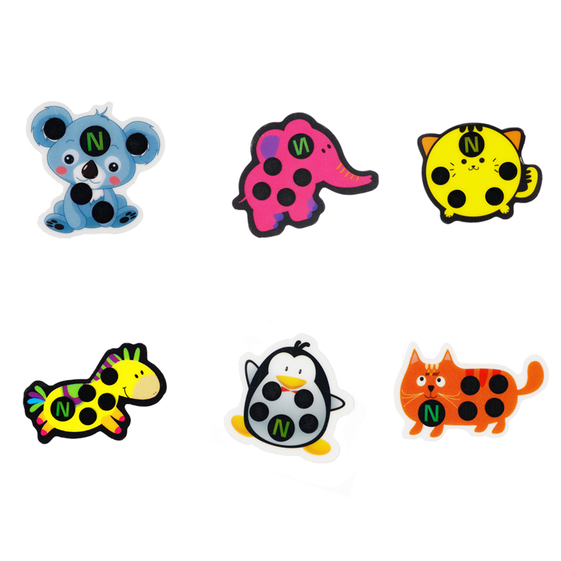Cartoon Animal Baby Fever Thermometer Baby Kid Forehead Cartoon Head Thermometer Fever Body Temperature Test Tool 30% off