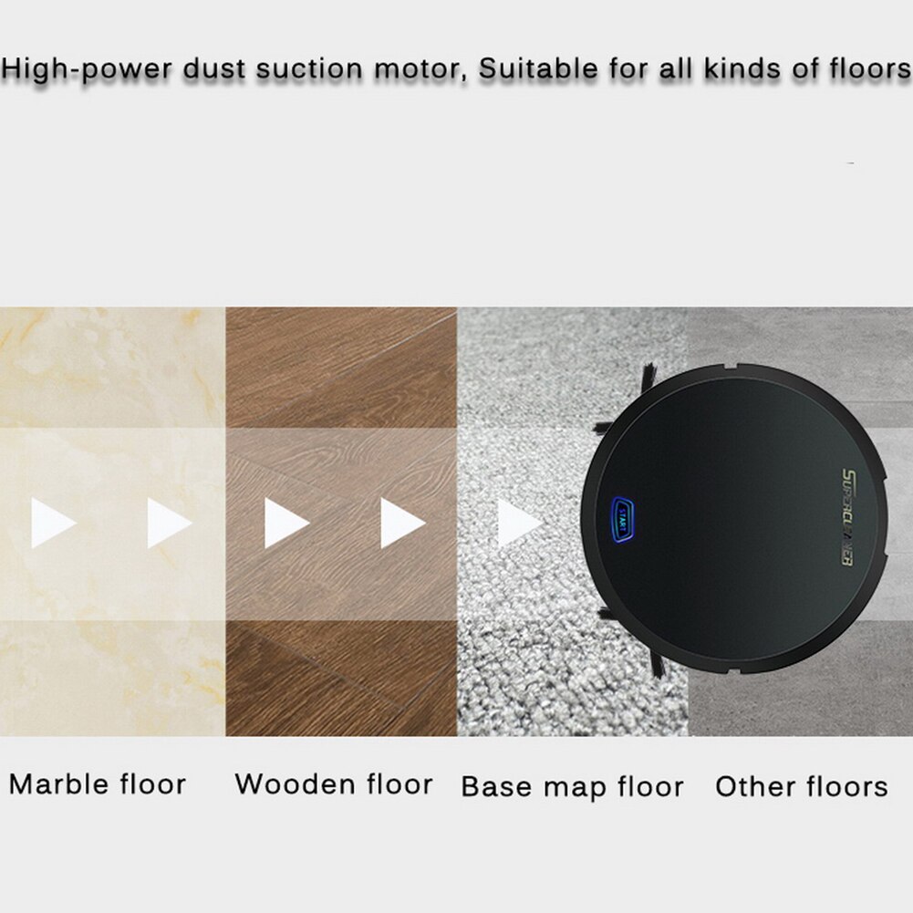 Toy Dust Powerful USB Hair Rechargeable Auto Office Floor Dirt Sweeping Robot Home Vacuum Cleaner Electric Anti-fall