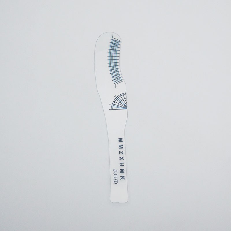 2pcs/set Eyelash Measuring Ruler Eyelashes Length Curling Degree Ruler Lashes Symmetrical Positioning Extension Styling Diy