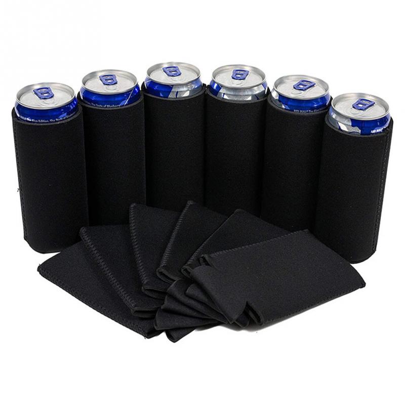 6 stk bulk diy blank bærbar wrap drink cooler hjemme polterabend til bryllup termisk neopren dåse ærmer sammenklappelige