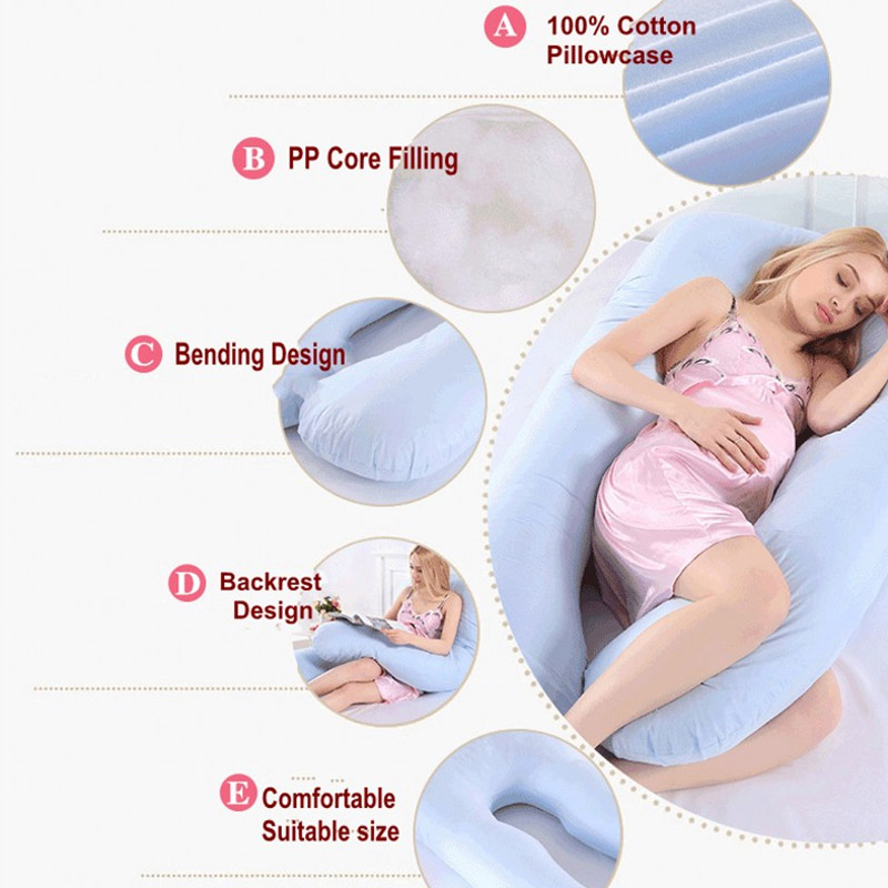 100%  bomulds graviditetspude gravid pude til gravide lang gravid blød kvinde pude u form gravid puder
