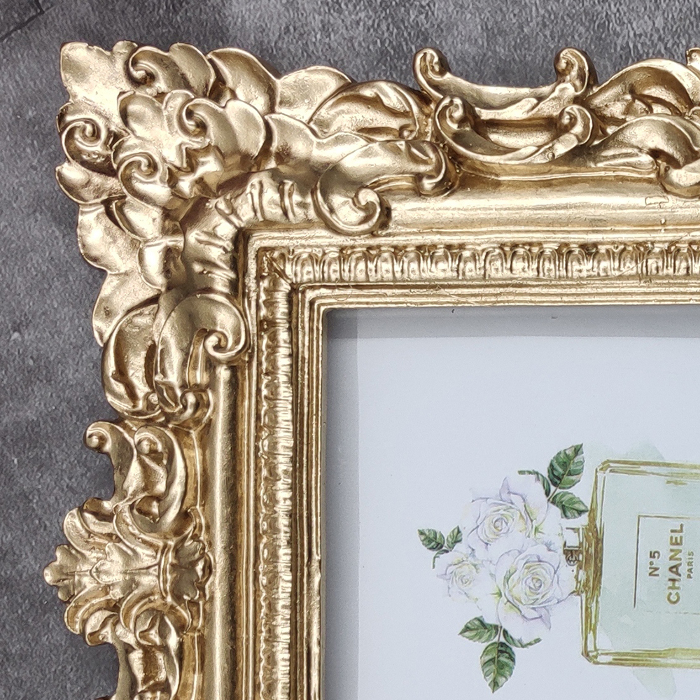 Nordic Style 6 Inch Photo Frame Desktop Home Picture Album Hanging Palace Relief Portafotos Wall Decoration