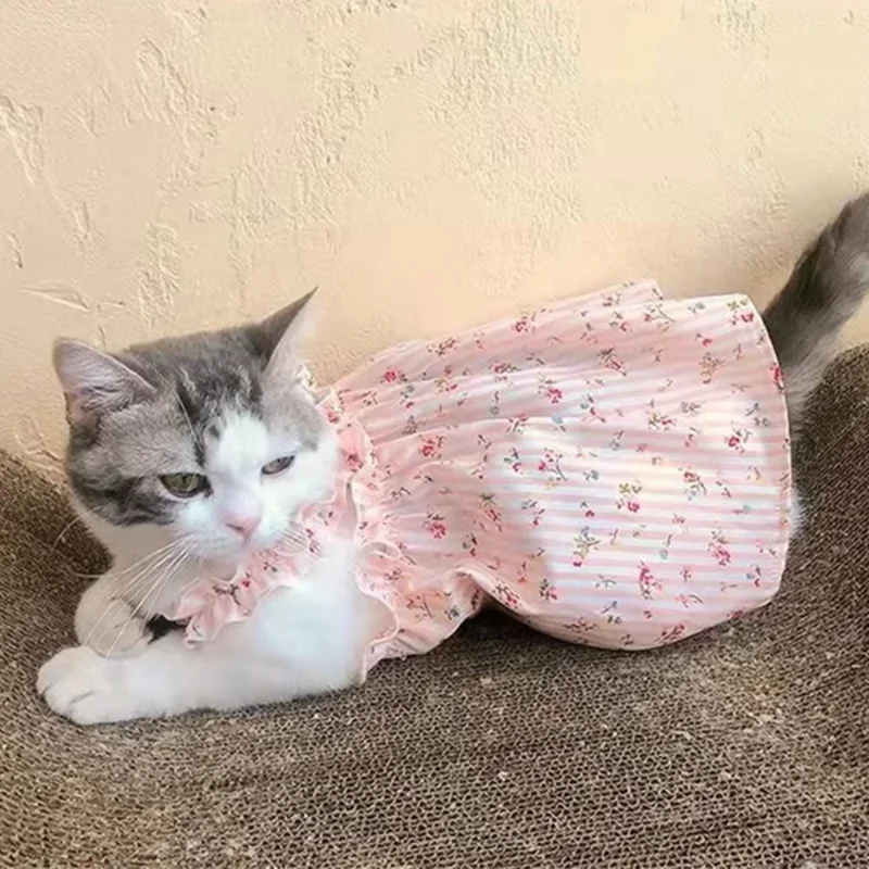 Huisdierkleding Lente/zomer Kleine kat/hond Kleine madeliefje Schouderriem Prinsessenjurk Huisdierkleding Kitten/hond Zachte jurk