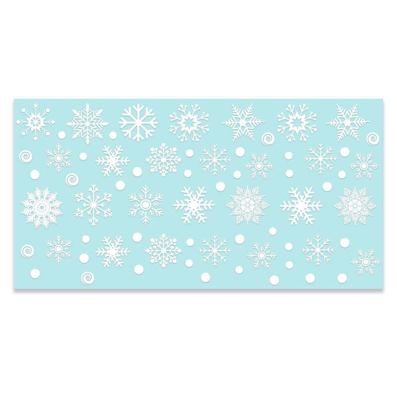 Christmas Snowflake Window Stickers Clings Decorations White Christmas Window Decals For Xmas Winter Christmas Decorations: QTL7809-1 / 30X60cmX1pc