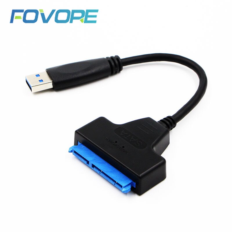 Adapter sata iii usb 3.0- kabel extern hårddisk usb till seriell ata 22- stifts omvandlare hårddisk w / uasp för 2.5 "hdd / ssd