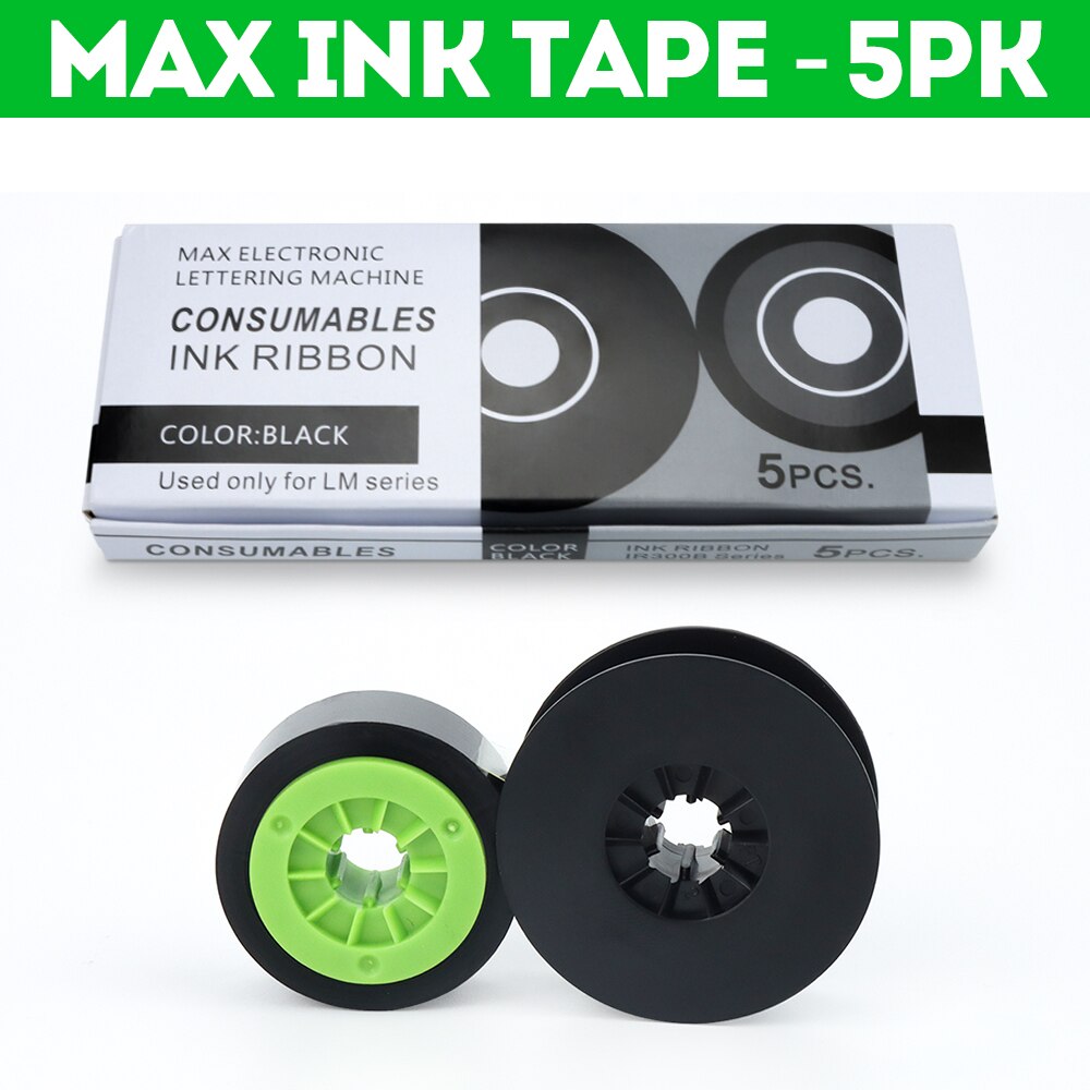 5PK Max Inkt Tape Inkt Lint LM-IR300B Voor Maxelectronic Belettering Machine Lm Serie Max Letatwin LM-380A LM-380E LM-390A/Pc