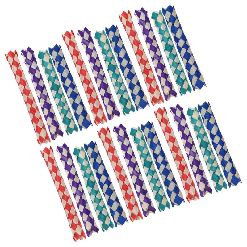 Trappola per dita in bambù cinese trappola per dita naturale per giocattoli per uccelli sostituzione di vari giocattoli e regali fai-da-te per animali domestici