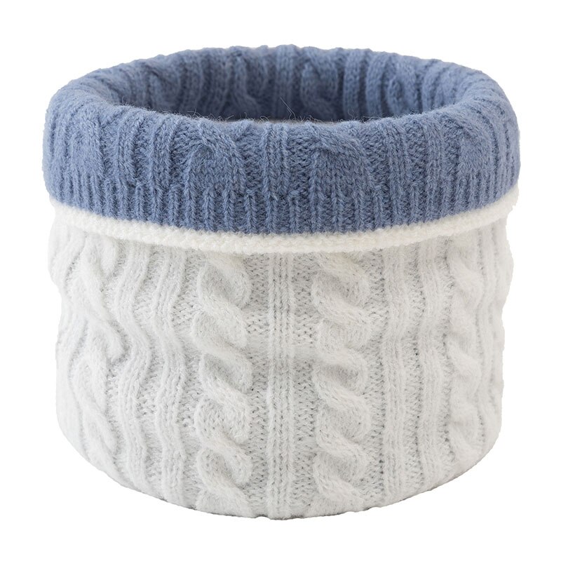 Unisex Winter Scarf Women Solid Color Warmer Ring Scarves Men Casual Outdoor Cycling Warm Neck Collars Scarf: White 1