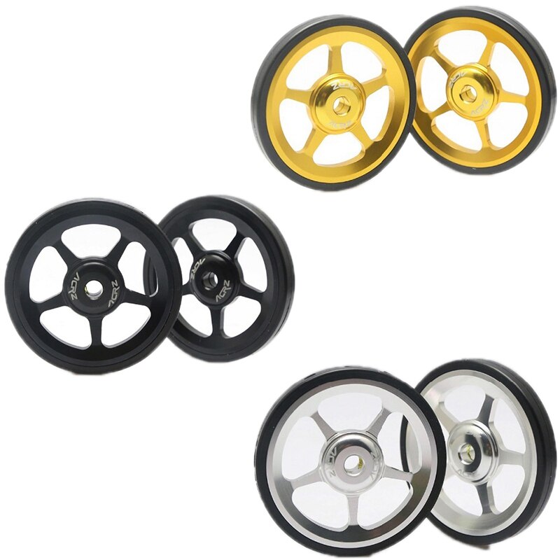 7075 alliage 1 paire Super léger Easywheel pour Brompton noir/argent/or-argent