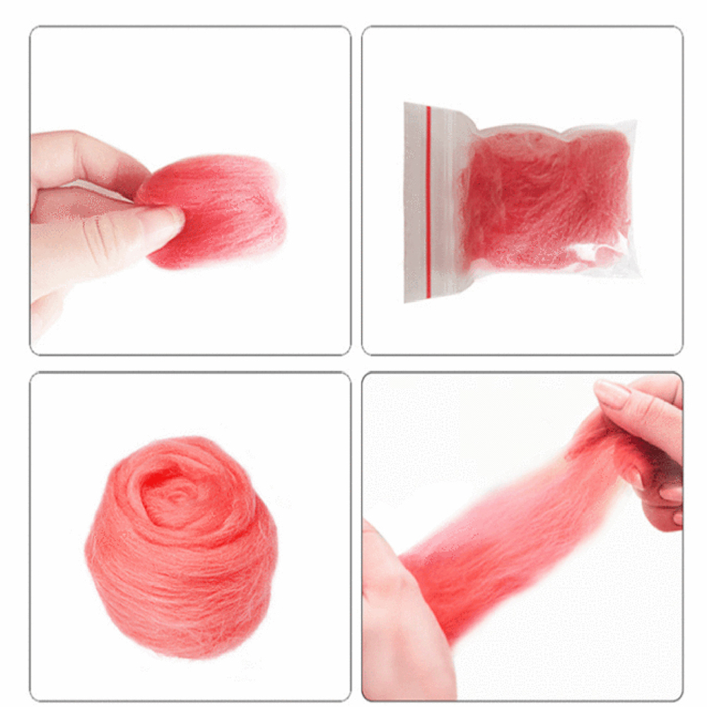 50/72Colors 3g DIY Wool Felt Tool Set Needle Felting Wool Felting Tool Handmade Felt Needle Felting Fabric Materials Accessories