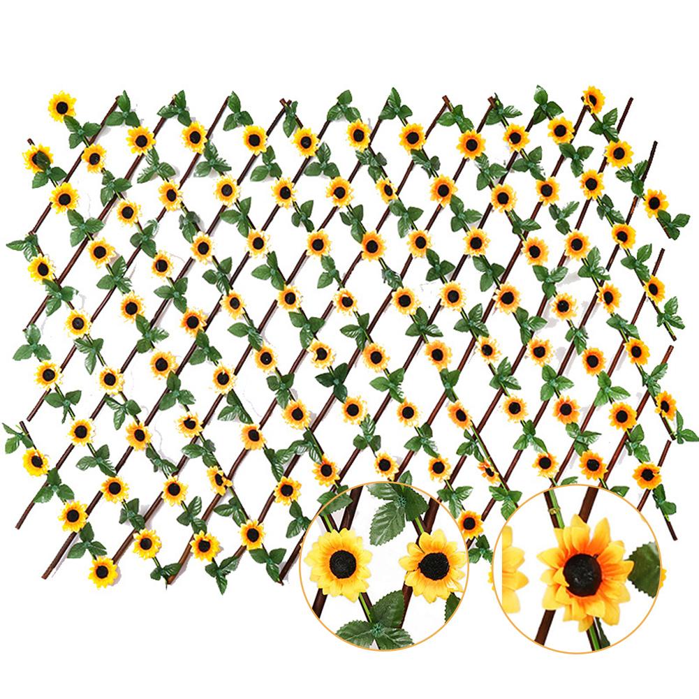 Keinotekoiset kukat lehdet teleskooppinen aita parveke aita yksityisyys näyttö puutarha kodin seinä sisustus häät tausta puutarha aita