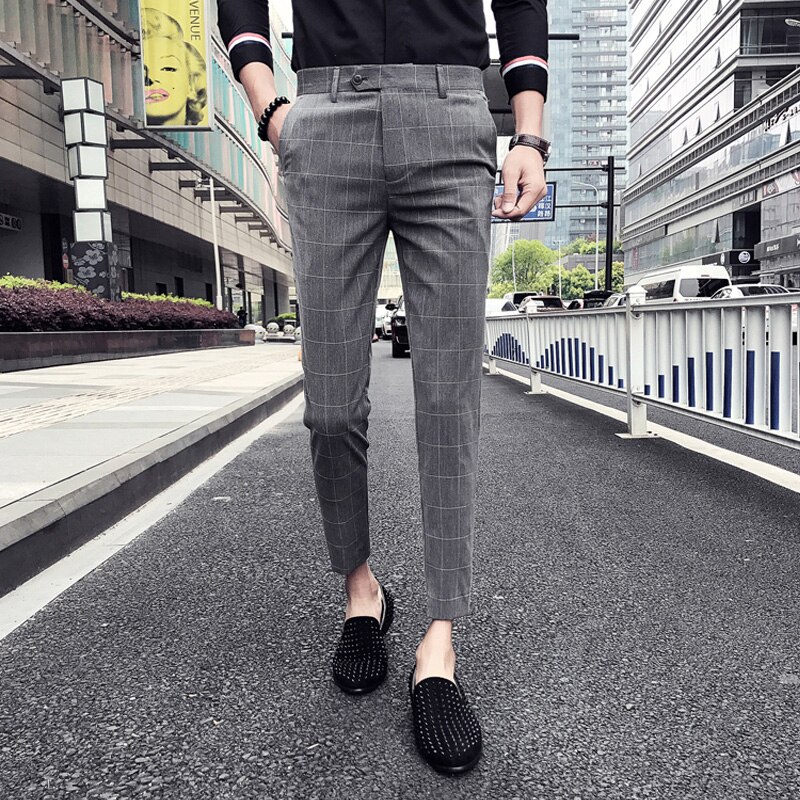 Herre Tern Lærreds-bukser - Smart Casual - Lynlås - Polyester - Britisk Stil