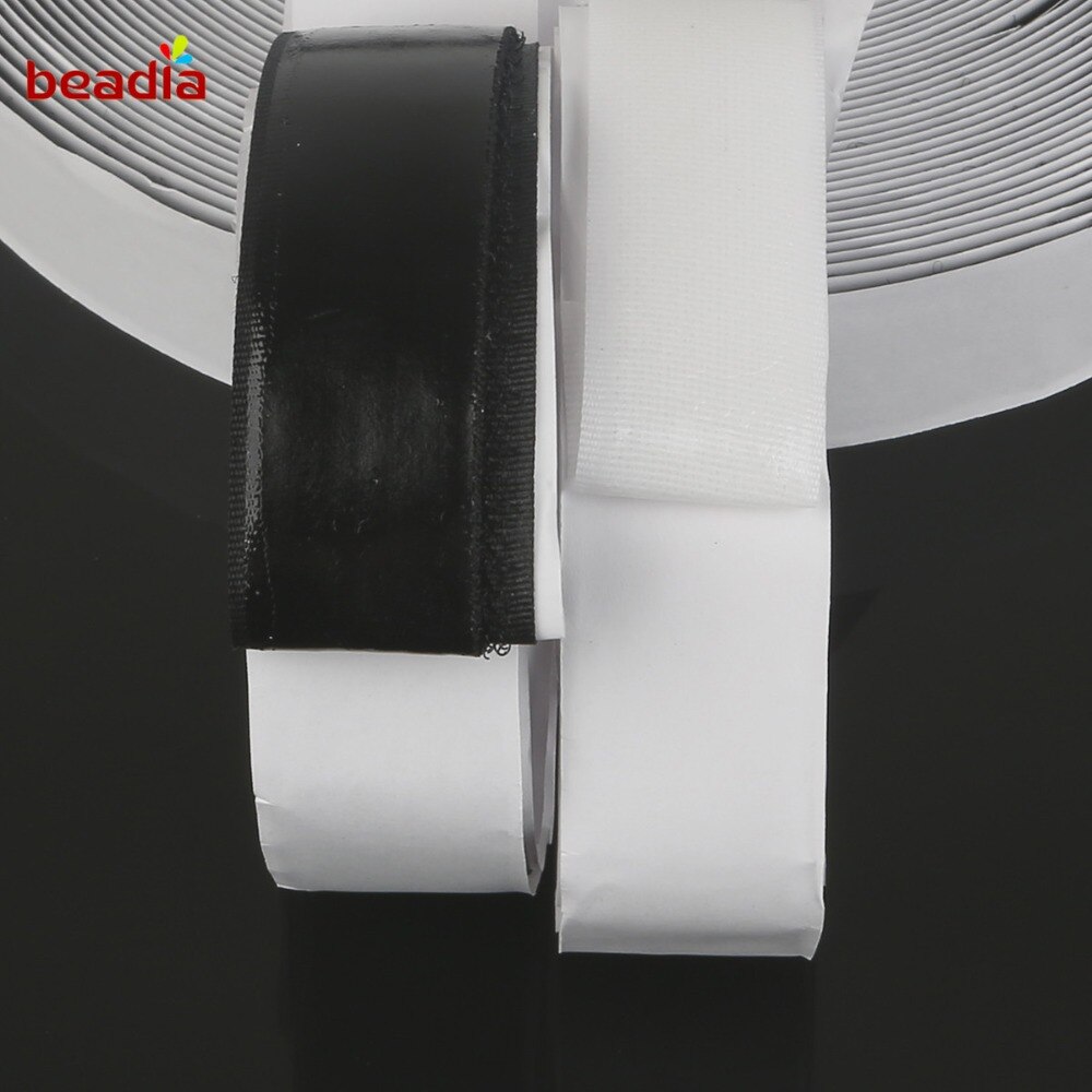 16/20/25/30/40mm*1M Black White Hook and Loop Fastener Tape Magic Nylon Sticker Adhesive Hook Loop Discs Tape Sewing Strong Glue