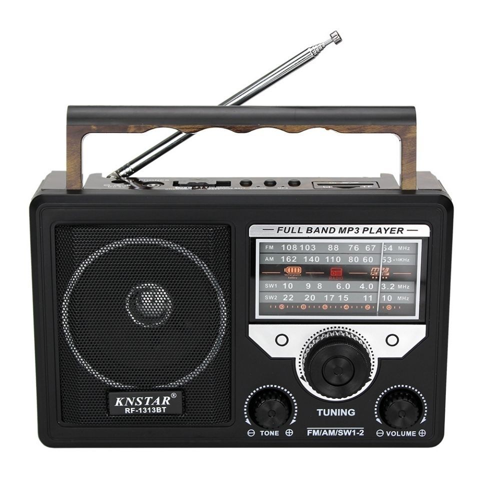 Retro Bluetooth Draagbare Multi Band Radio Ontvanger Fm Radio Sw Korte Golf Plug-In Kaart U Disk MP3 Speler