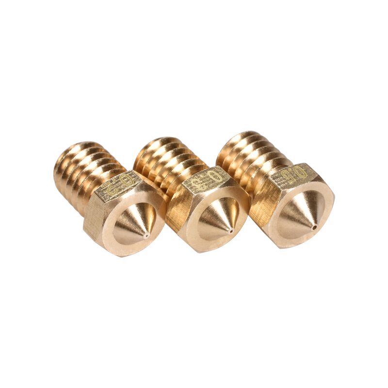 E3D V6&V5 J-Head Brass Nozzle 3D Printer Extruder Nozzles 0.2/0.25/0.3/0.4/0.5/0.6/0.8/1.0 mm For 1.75mm Filament Hotend