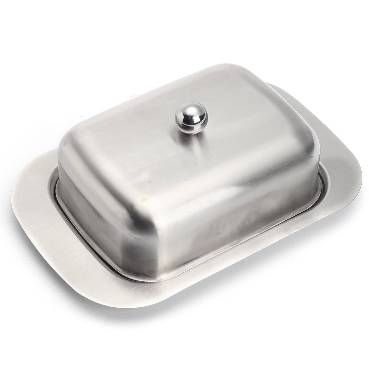 Butter Dish Stainless Steel Butter Dish With Lid Solid Cheese/Butter Container Butter Cheese Storage Box Kitchen Butter Dish Box