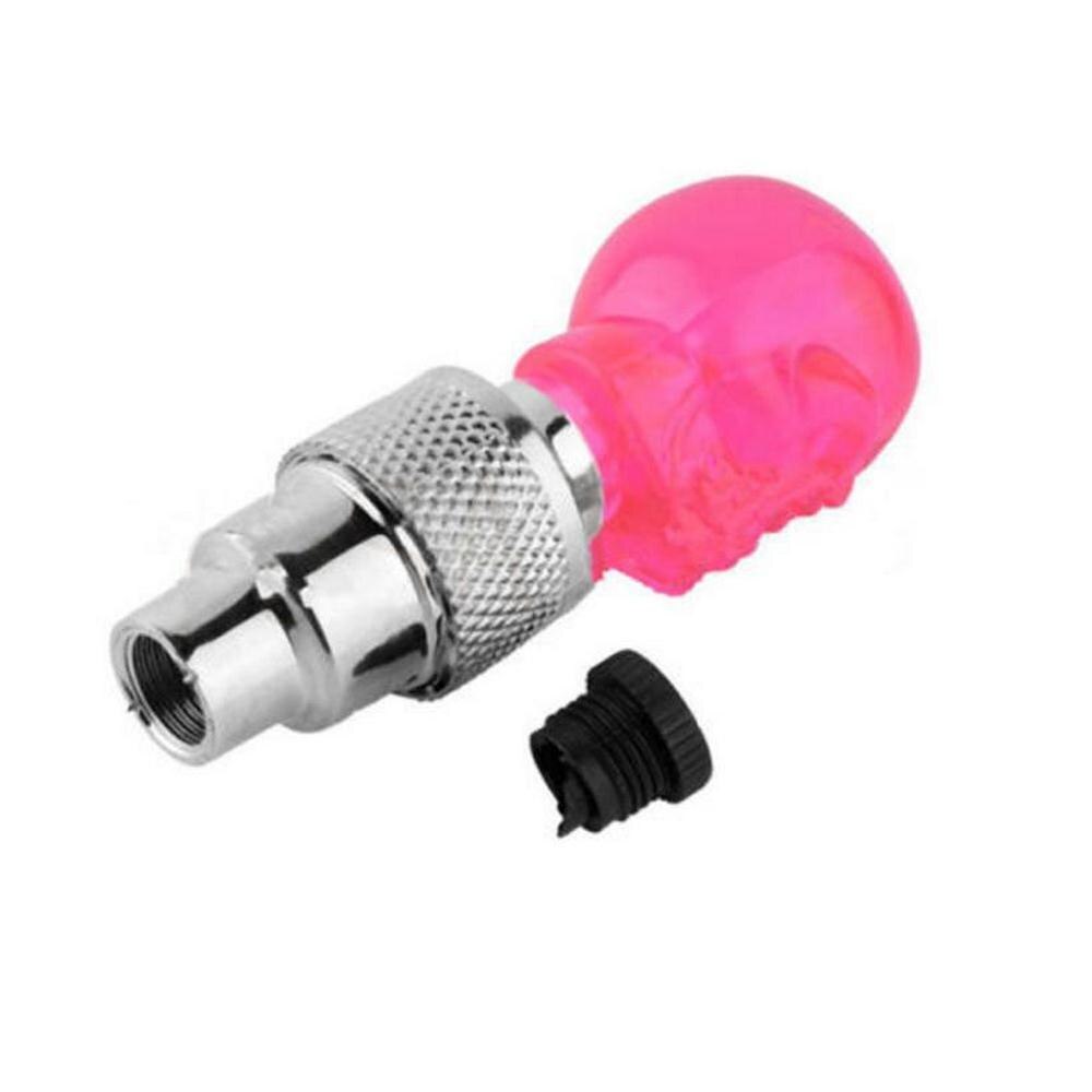 2 / 4 Pcs Ventiel Security Ultra-Heldere Led Cap Meerdere Kleuren Skull Head Voor Fiets Auto motorfiets Wiel Band Licht: Skull red