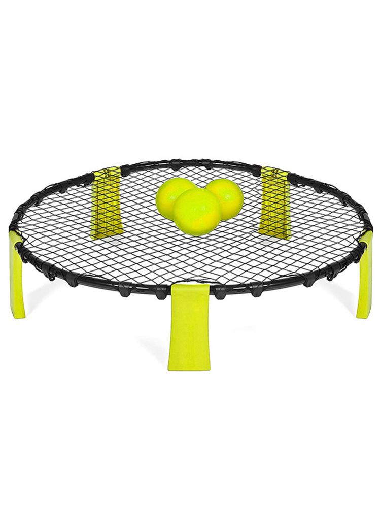 Slammo Game Set With 3 Inflatable Balls 1 Round Ball Net Playing 2 Teams Four Players Fun Games Sport