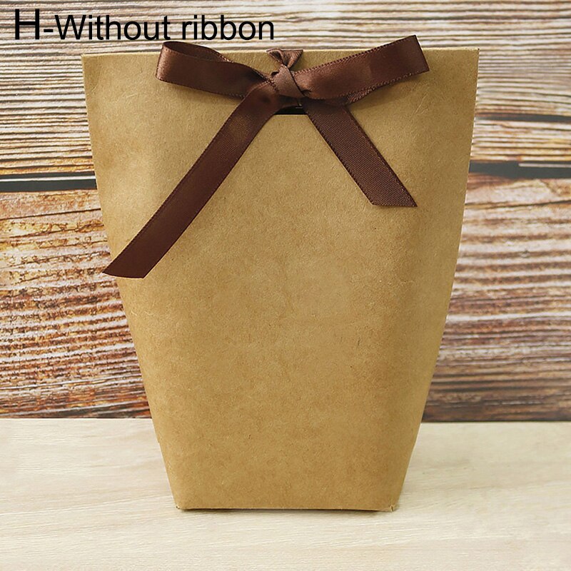 Black White Bronzing "Merci Candy Box Exquisite French Thank You Packaging Candy Kraft Paper Bag Wedding Dragee Box: 08 Without ribbon