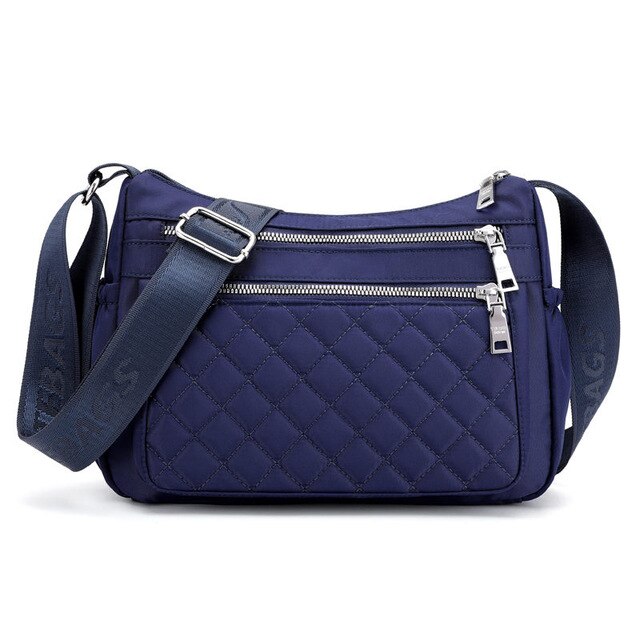 Delle donne di nylon Borse a Spalla Borsa Delle Signore Della Borsa vagabondo Tote di Crossbody Borsa Borsa Multifunzione Multi-strato di superiore-maneggiare Borse A Tracolla: Blu profondo