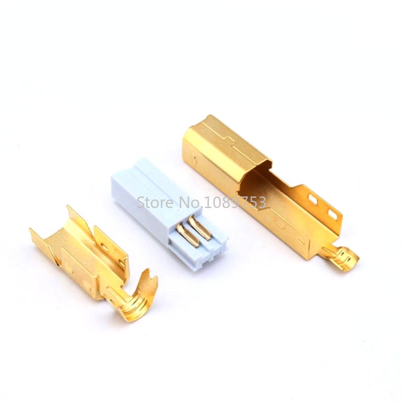 5 setzt Gold plattiert USB 2.0 B Typ männlich drei-Stück DIY USB Verbinder Löten Drucker Schwanz aufladen USB Jack