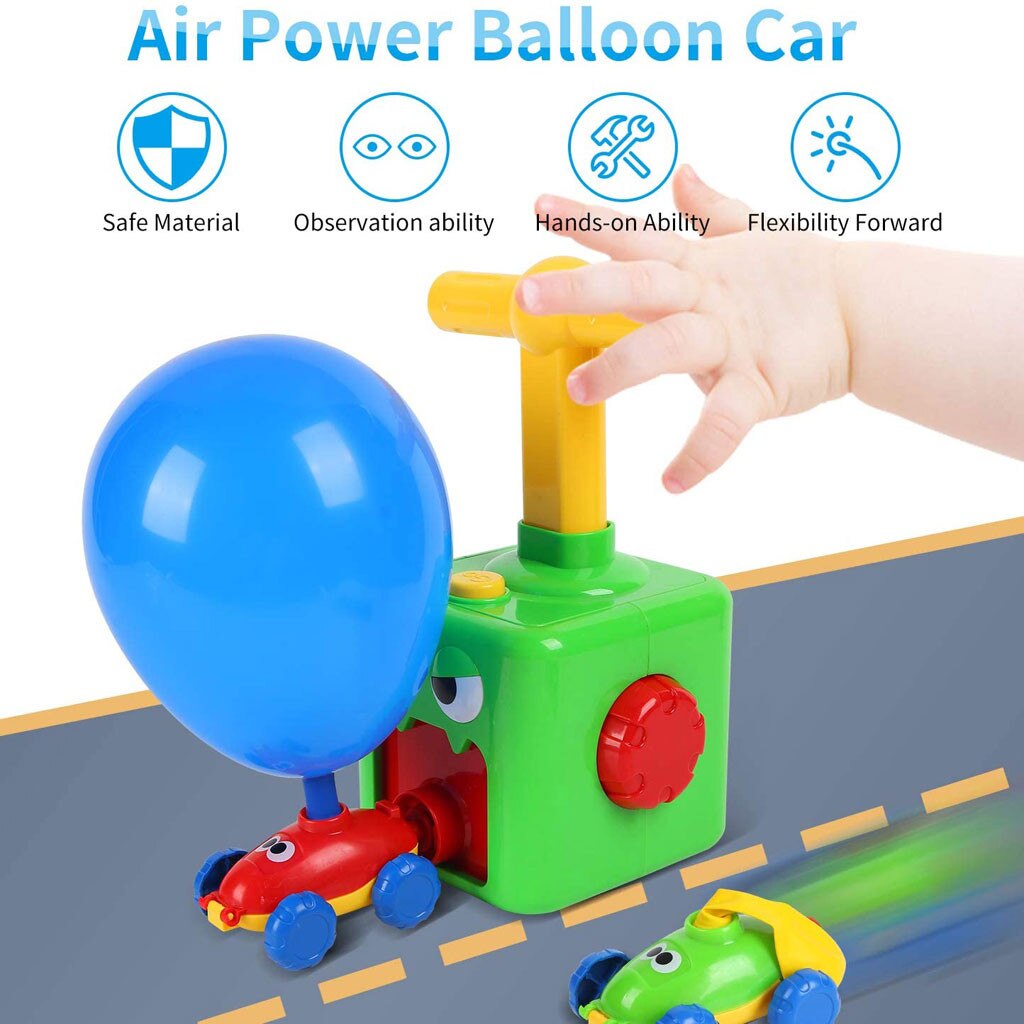 Wetenschap Fysieke Zelfgemaakte Ballon Auto Kinderen Inertiële Power Ball Auto Science Experiment Speelgoed Kinderen Verjaardag Cadeaus Voor Kids