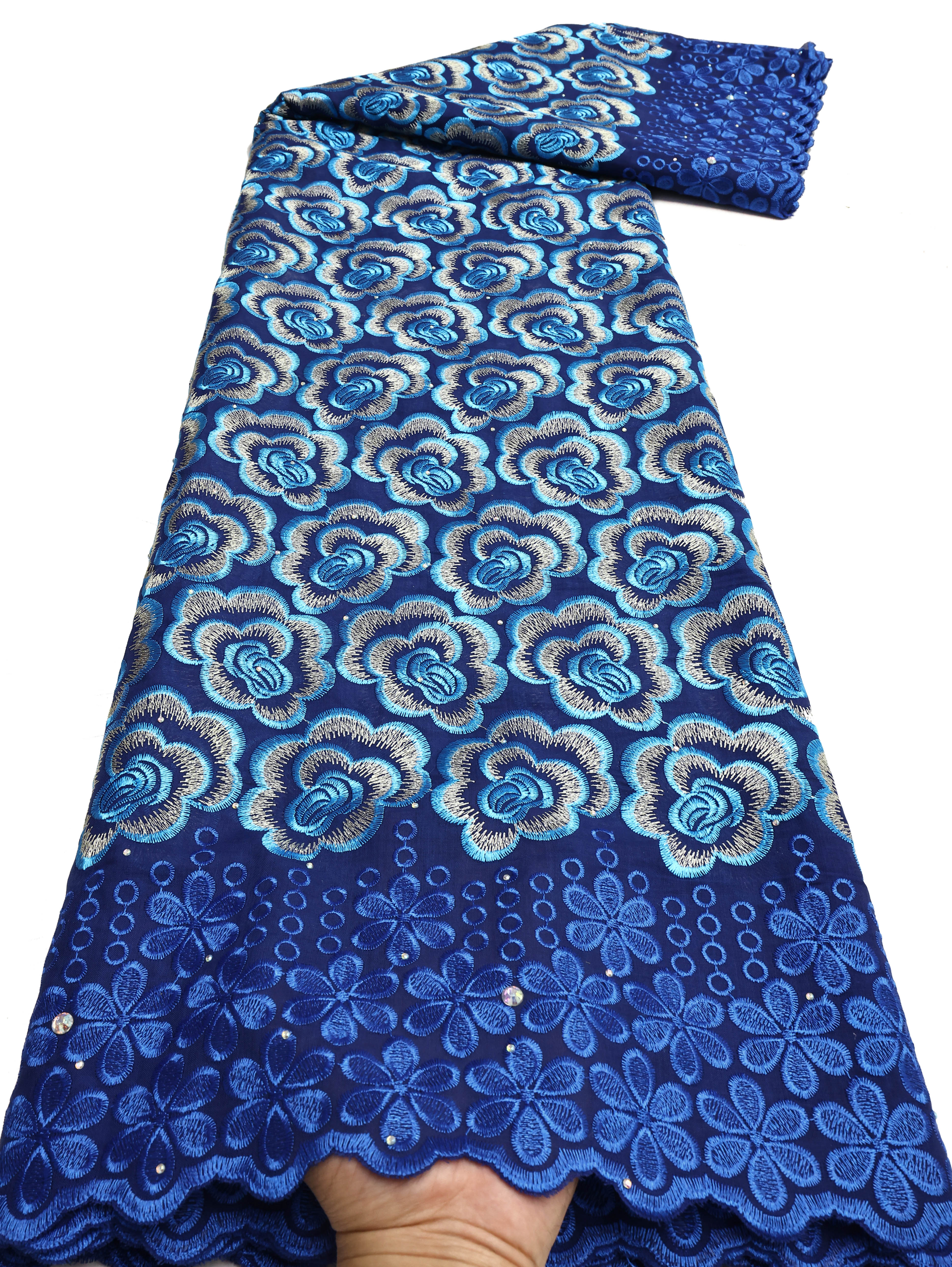 2025 Afrikaanse Nigeriaanse Tule Kant Stof Katoen Damast Guipure Formele Prom Party Gown Dress 5 Yards: Koper